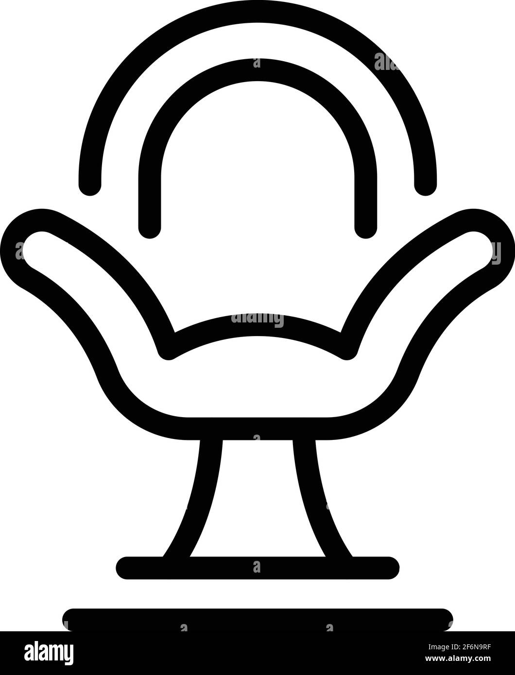 Furniture armchair icon. Outline furniture armchair vector icon for web ...