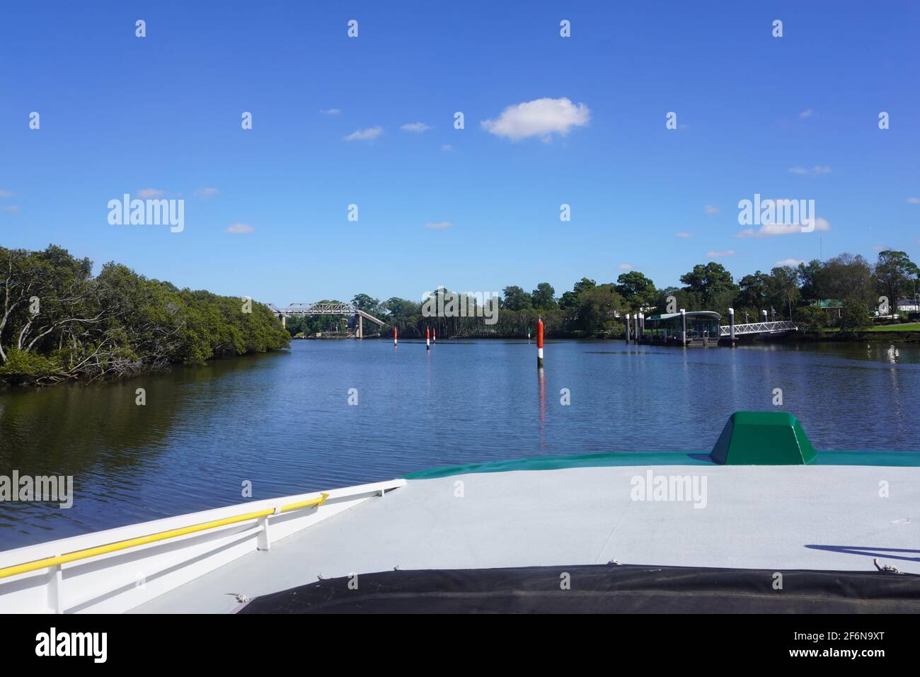 Parramatta Ferry approaching Rydalmere Wharf Stock Photo Alamy