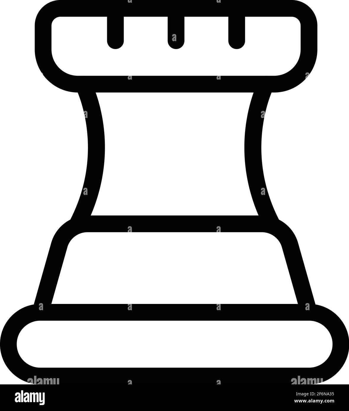Chess user icon. Outline chess user vector icon for web design isolated ...