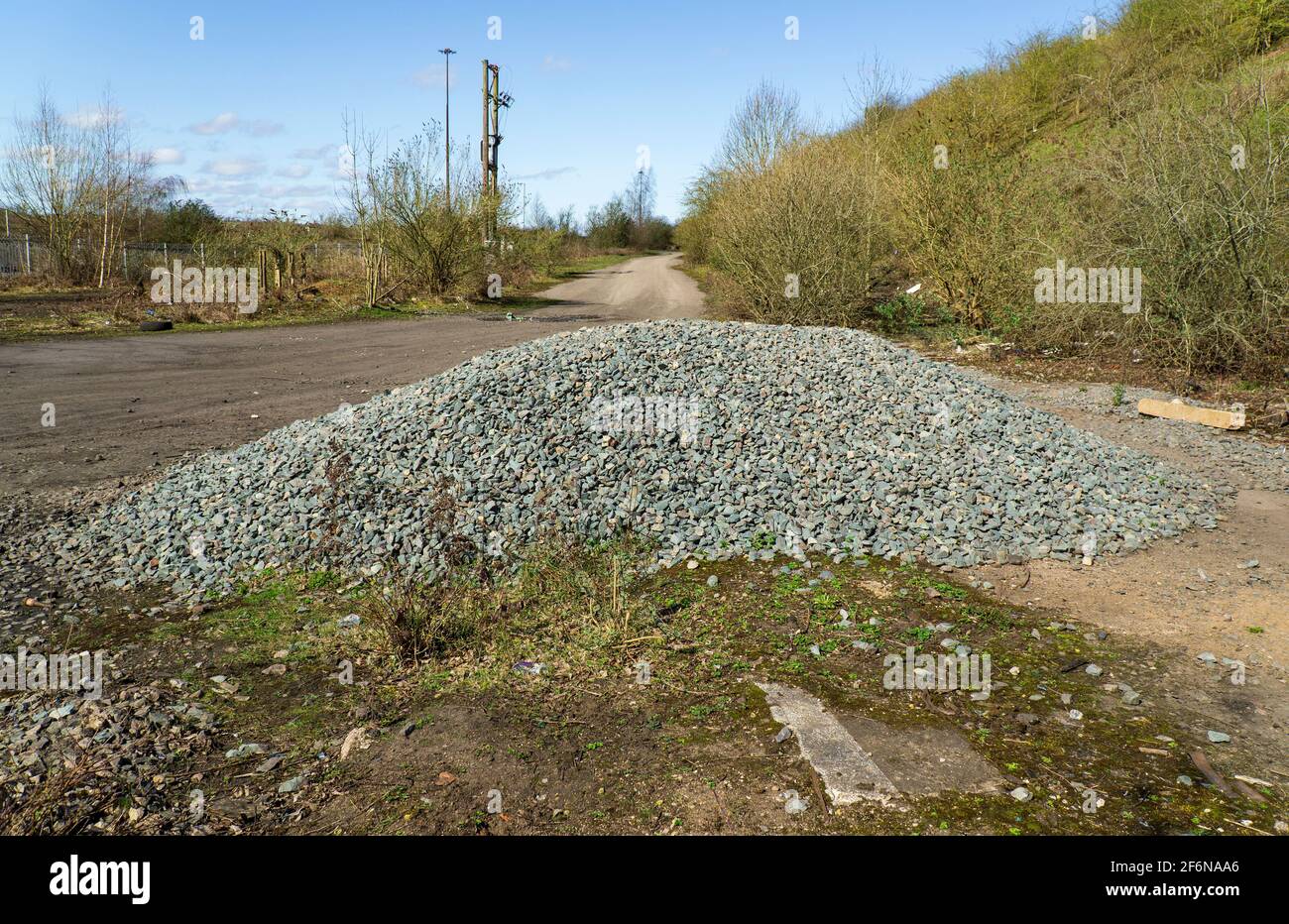 Heap of railway ballast stones Stock Photo Alamy