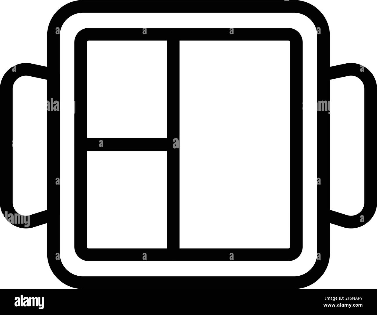 Food tray icon. Outline Food tray vector icon for web design isolated on white background Stock Vector