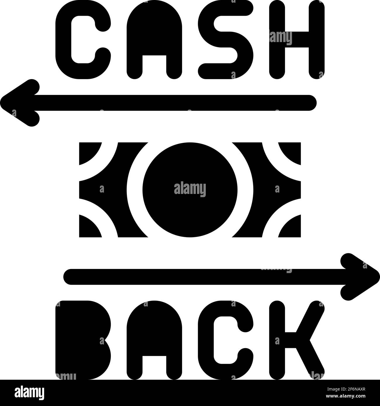 cash back icon vector glyph illustration Stock Vector Image & Art - Alamy