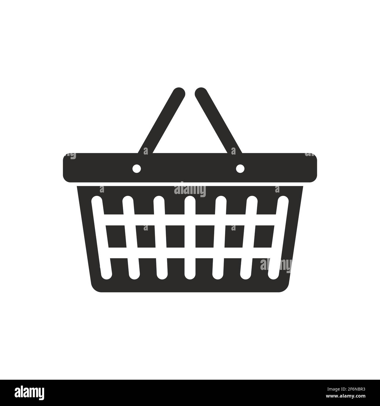 Shopping basket simple black icon on white Stock Vector Image & Art - Alamy