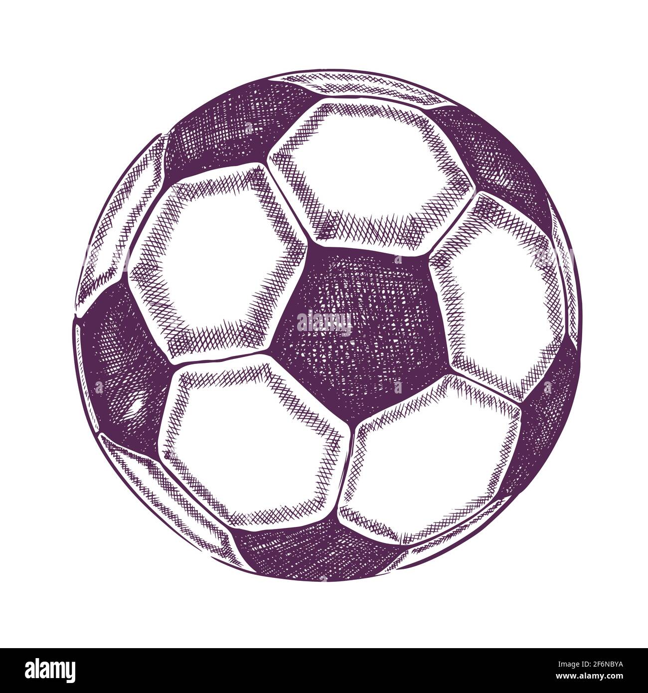 A football ball drawn with a pen. Vector illustration Stock Vector Image &  Art - Alamy