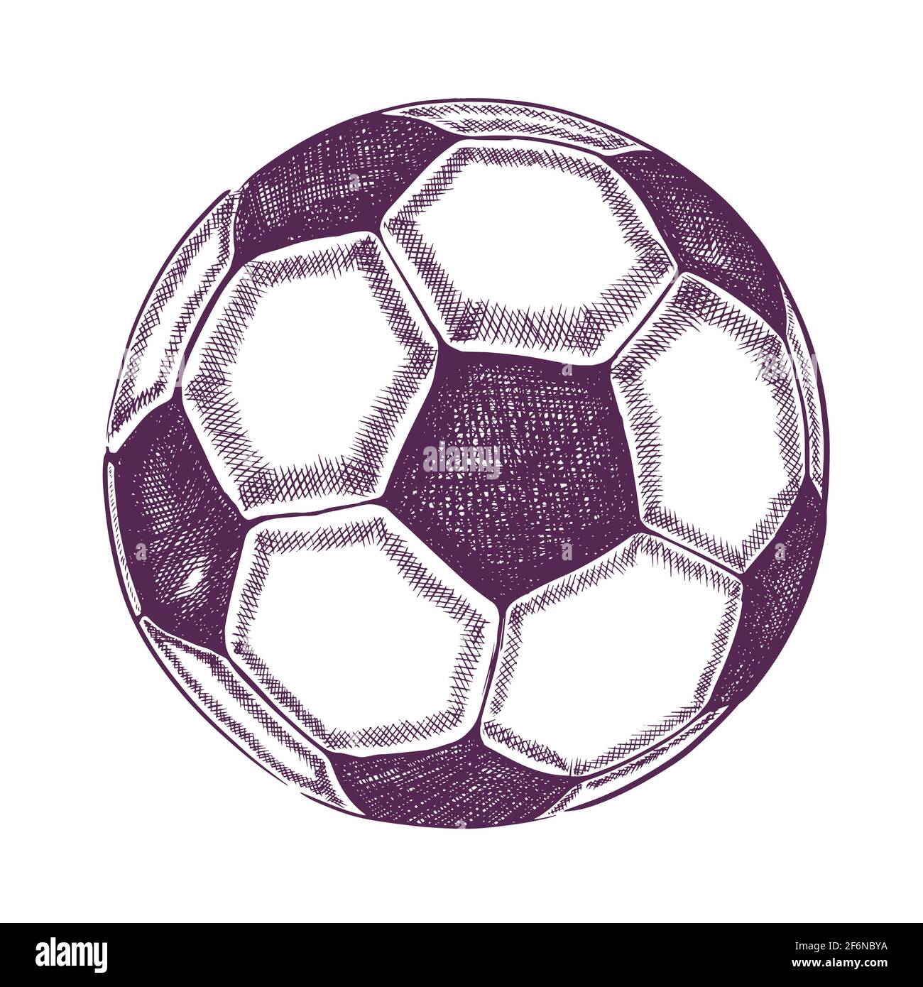 A football ball drawn with a pen. Vector illustration Stock Vector