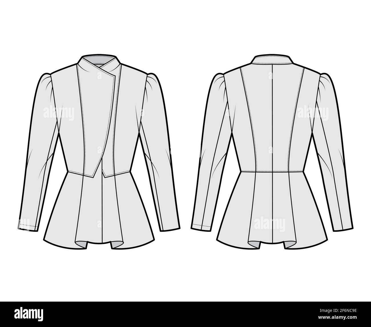Fitted store peplum jacket