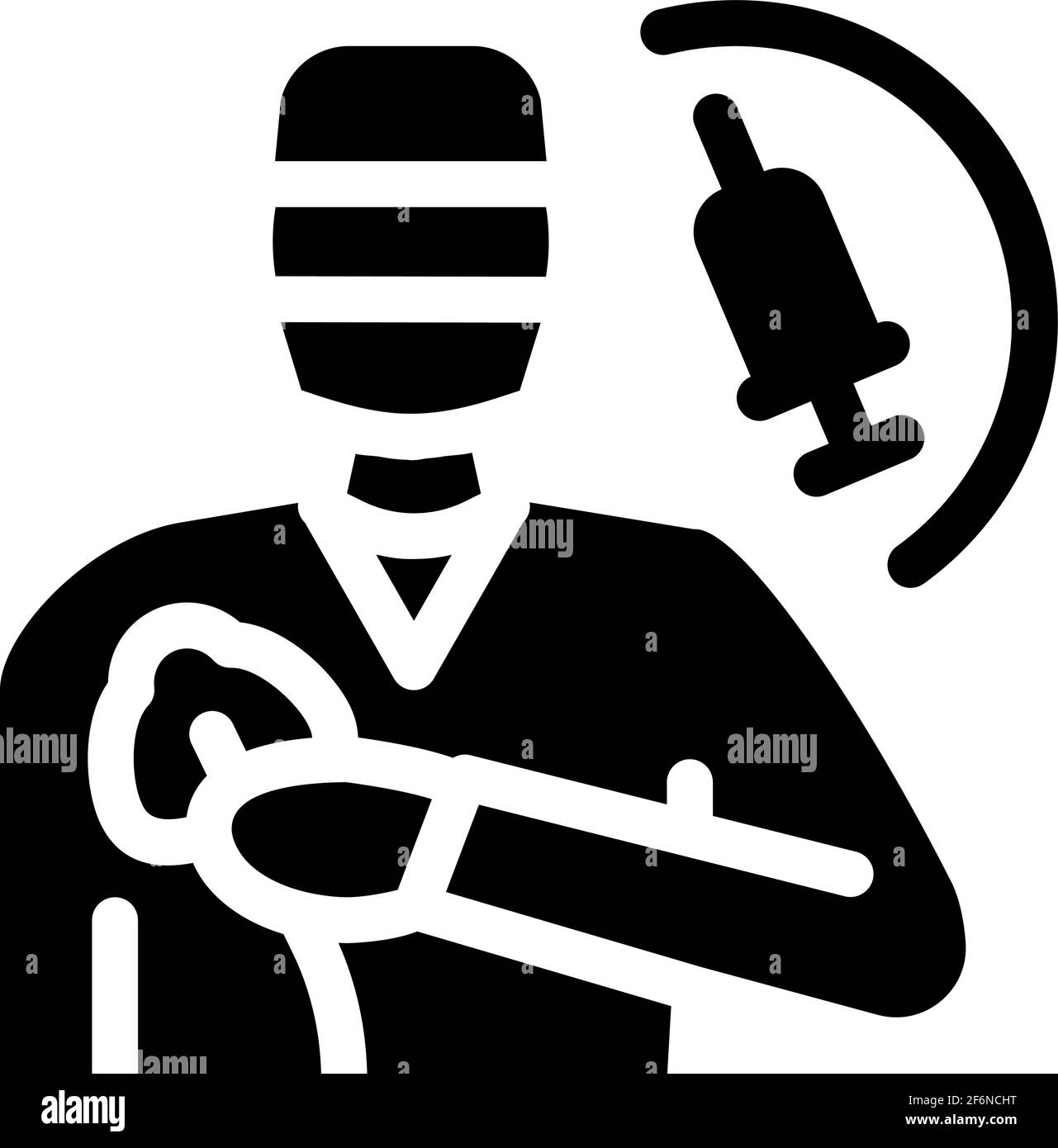 anesthesiologist medical worker icon vector glyph illustration Stock Vector