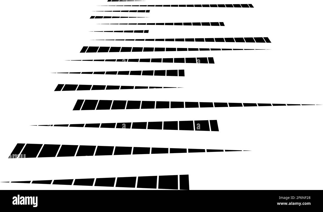 Dynamic dashed lines, stripes. 3D Lines in perspective with gaps ...