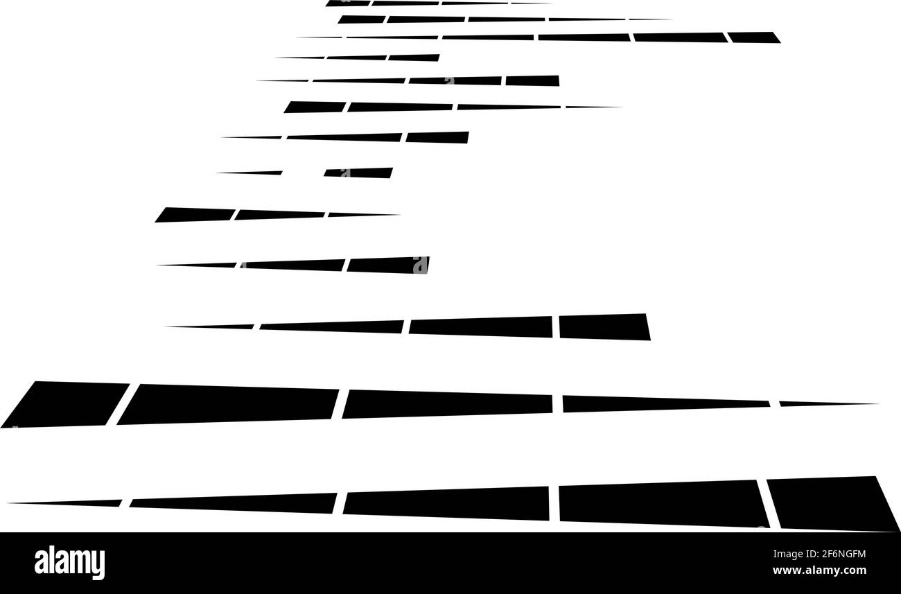 Dynamic dashed lines, stripes. 3D Lines in perspective with gaps ...