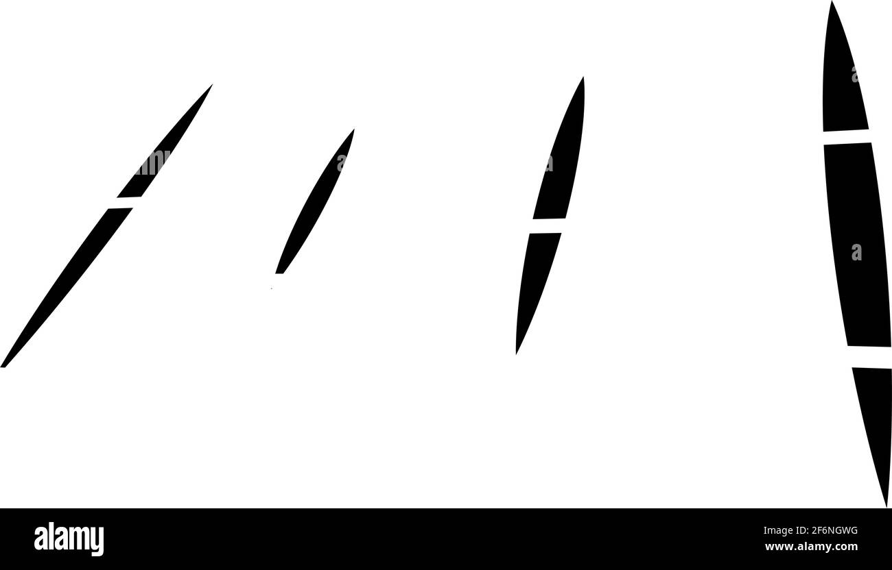 Dynamic dashed lines, stripes. 3D Lines in perspective with gaps ...