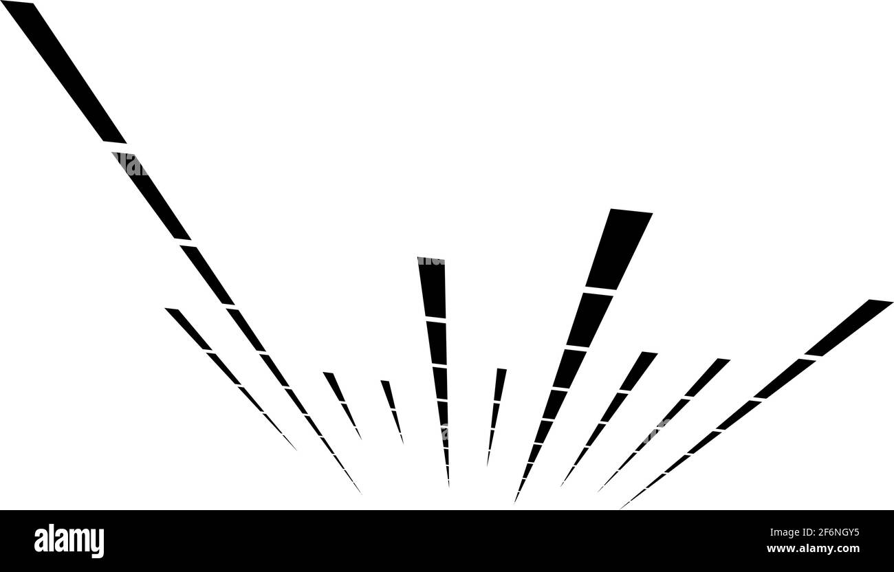 Dynamic dashed lines, stripes. 3D Lines in perspective with gaps ...