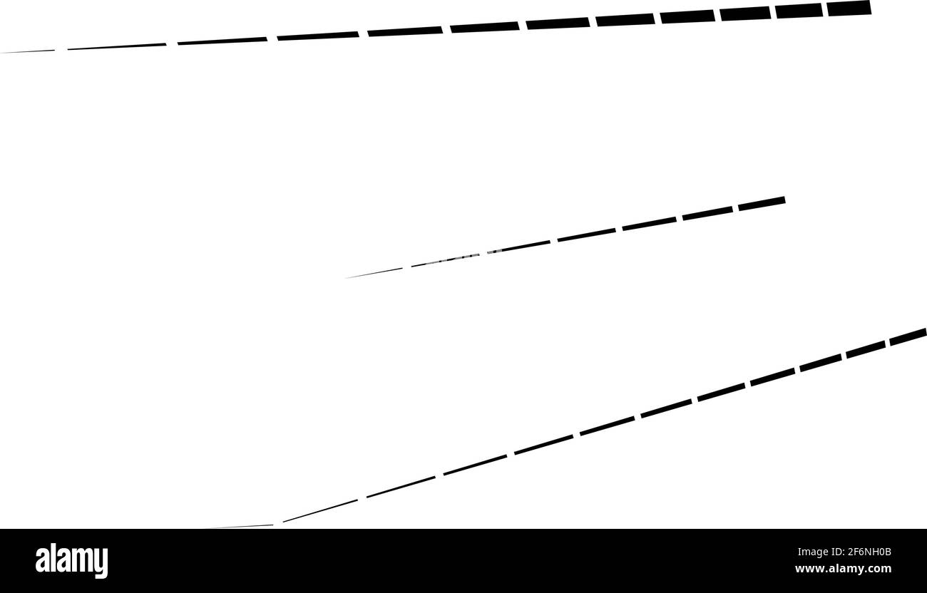 Dynamic dashed lines, stripes. 3D Lines in perspective with gaps ...
