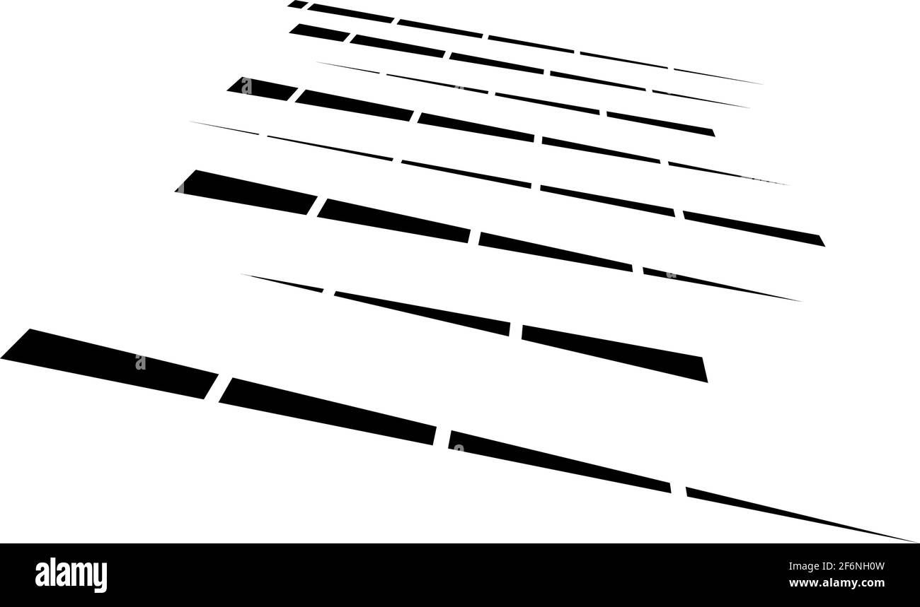 Dynamic dashed lines, stripes. 3D Lines in perspective with gaps ...