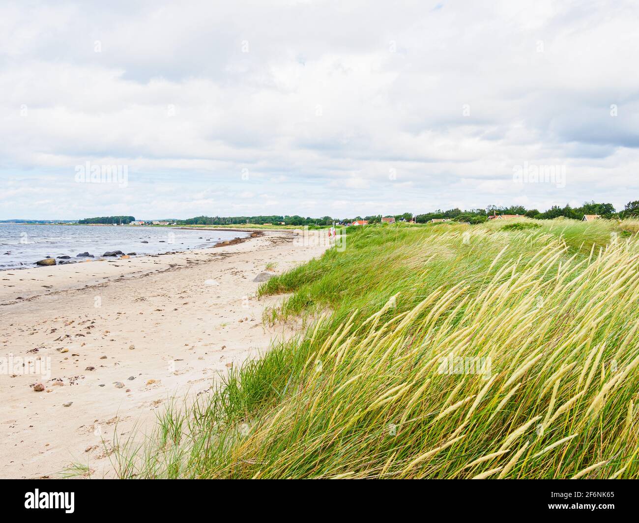 Beach on the southern region of Sweden Stock Photo