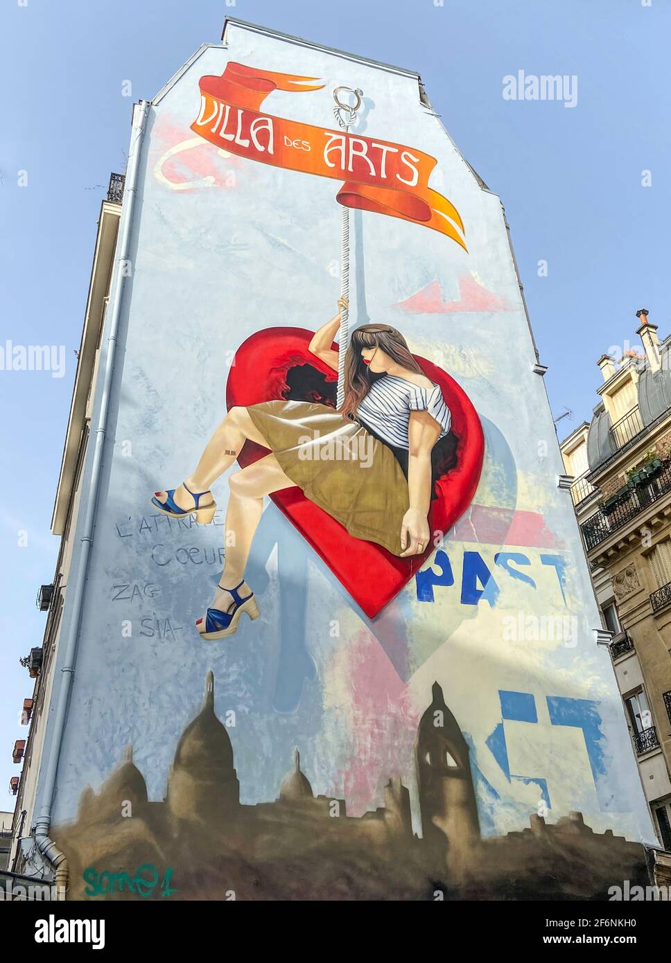 STREET ART, VILLA DES ARTS PARIS Stock Photo