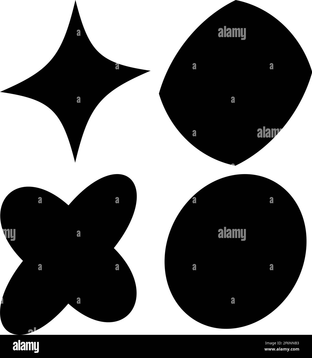 Various abstract geometric shapes, design elements. Shape with ...