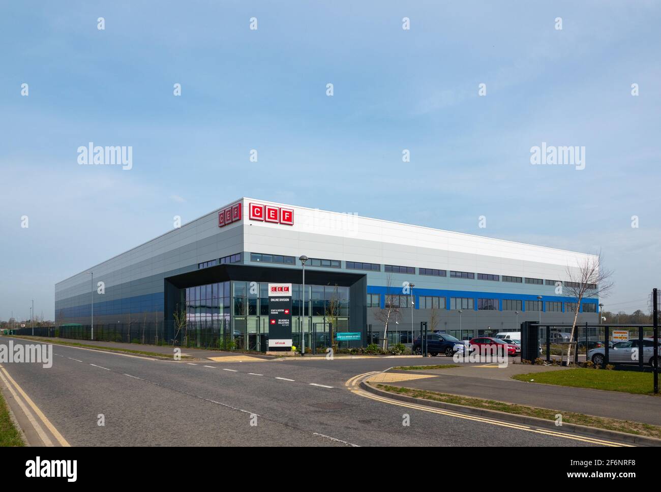 CEF online distribution centre, a single story warehouse and three