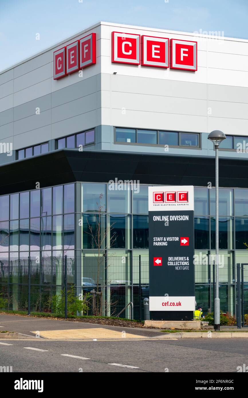 CEF online distribution centre, a single story warehouse and three