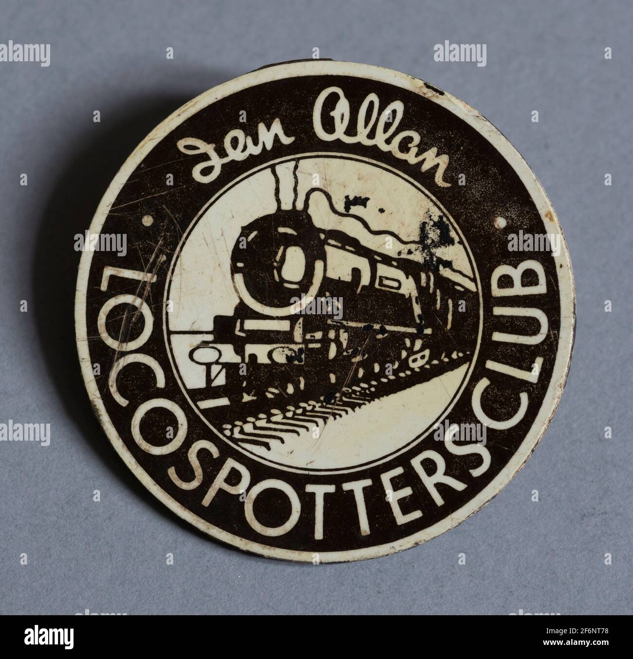 Ian Allan Locospotters Club plastic badge, Western region. Stock Photo