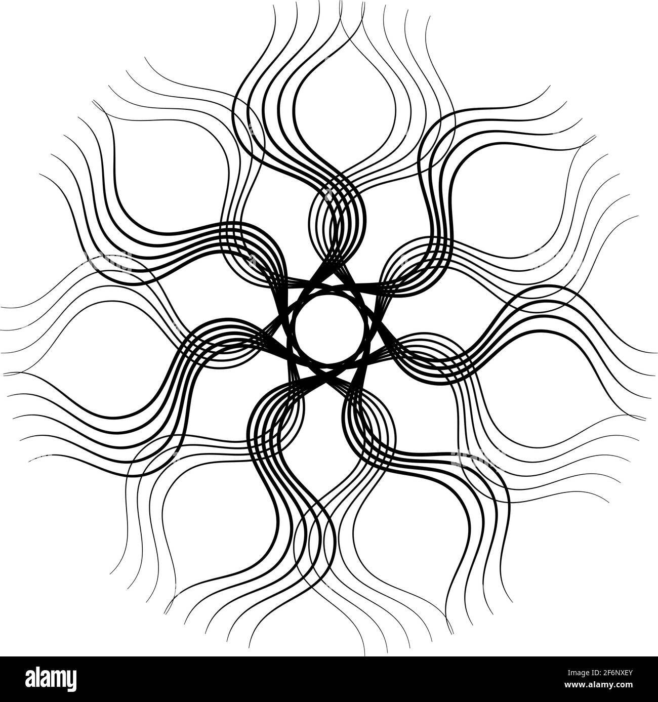 Criss crossing wavy lines Black and White Stock Photos & Images - Alamy