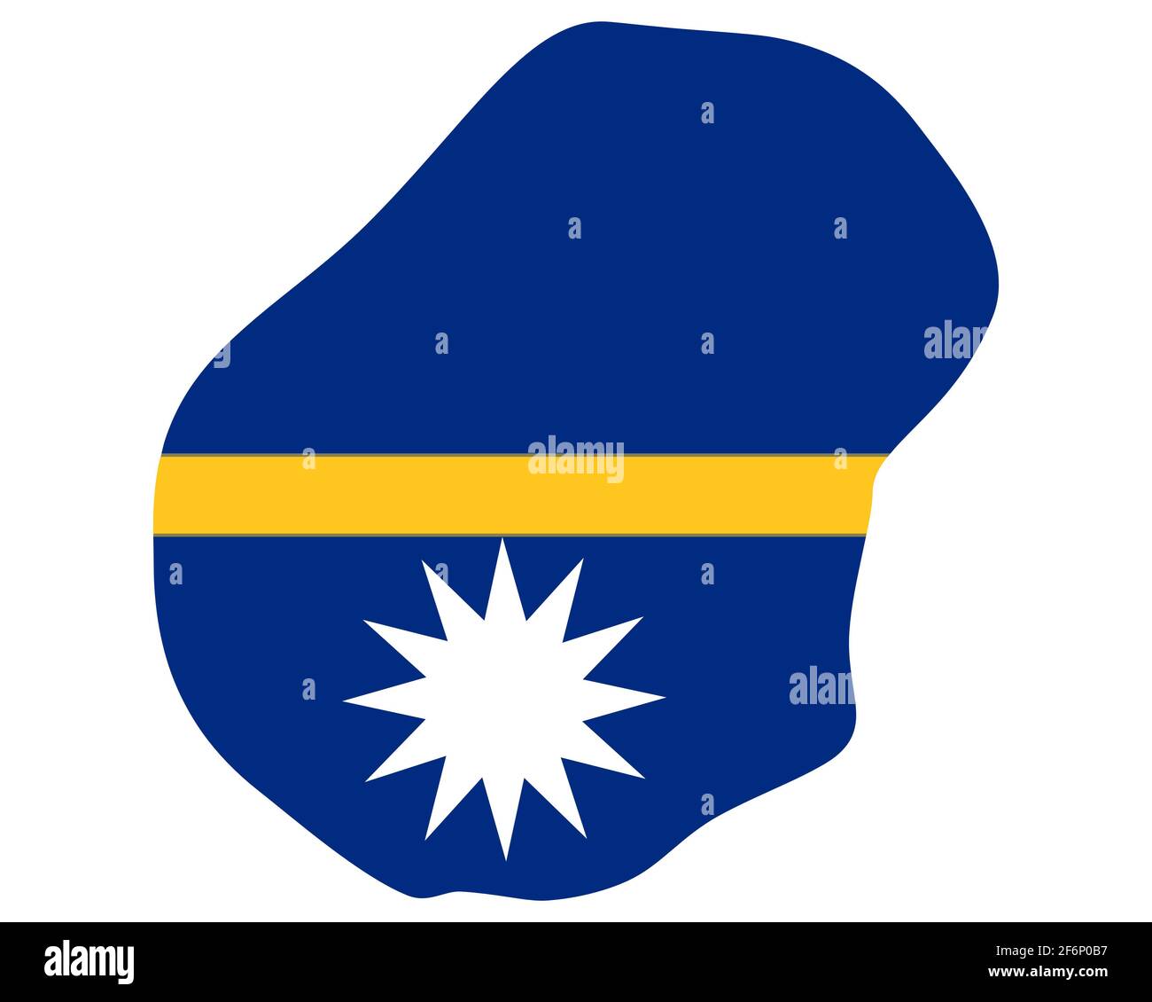 Flag In Map Of Nauru Stock Photo Alamy