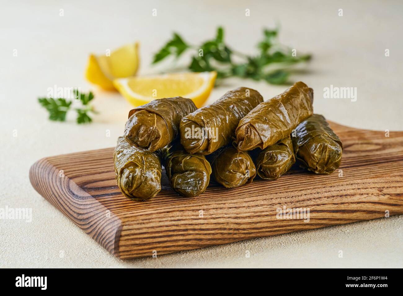 Stuffed grape leaves rolls dolma. Traditional middetarean ,caucasian
