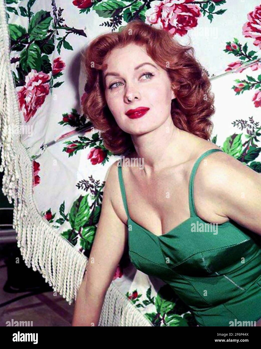 RHONDA FLEMING (1923-2020) American film actress and singer about 1955 Stock Photo