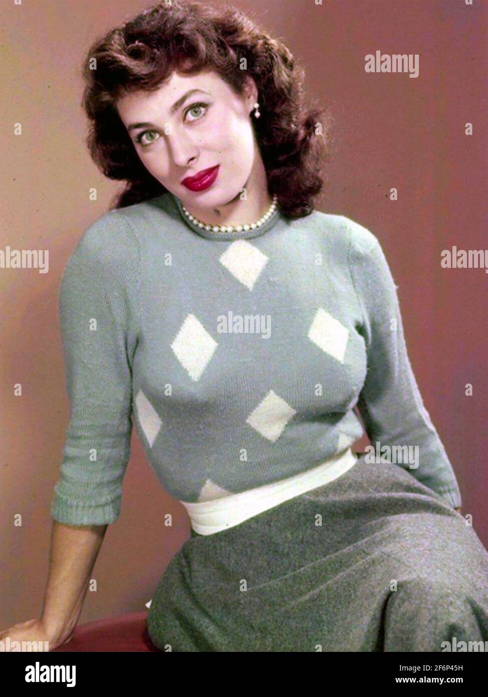 RITA GAM (1927-2016) American film actress and documentary film maker about 1958 Stock Photo
