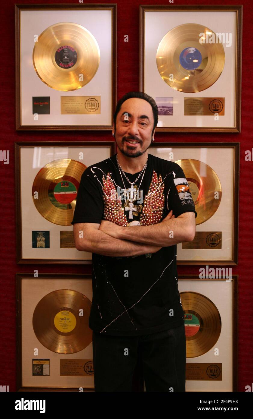 David Gest with some of the memorabilia he is selling through Bonhams in London  pic David Sandison 17/10/2007 Stock Photo
