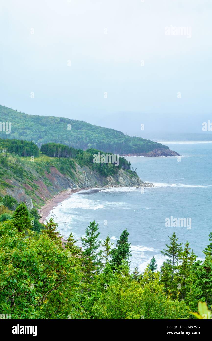 Landscape in White Point, Cape Breton island, Nova Scotia, Canada Stock Photo