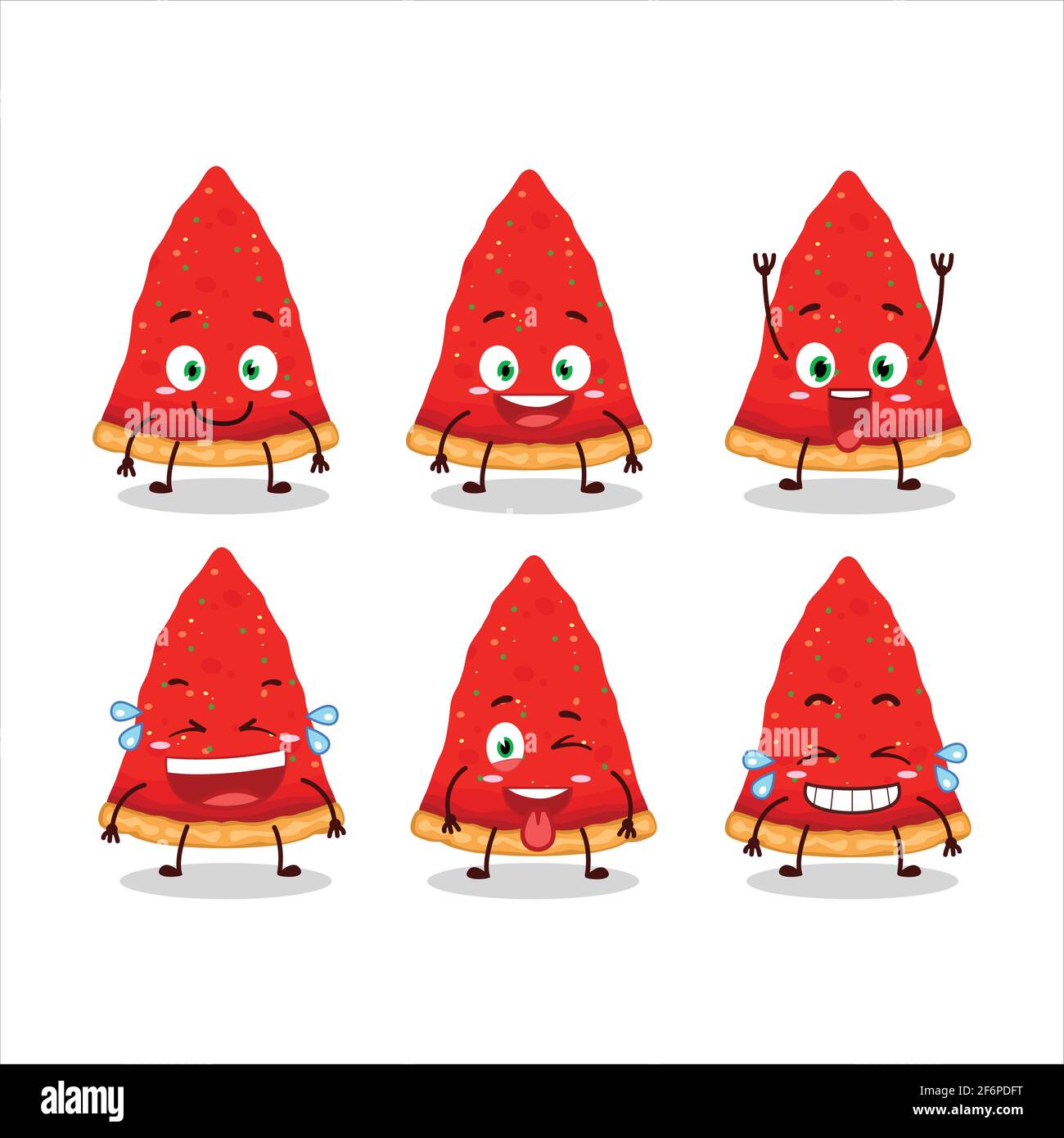 Cartoon character of slice of chicago with smile expression. Vector ...