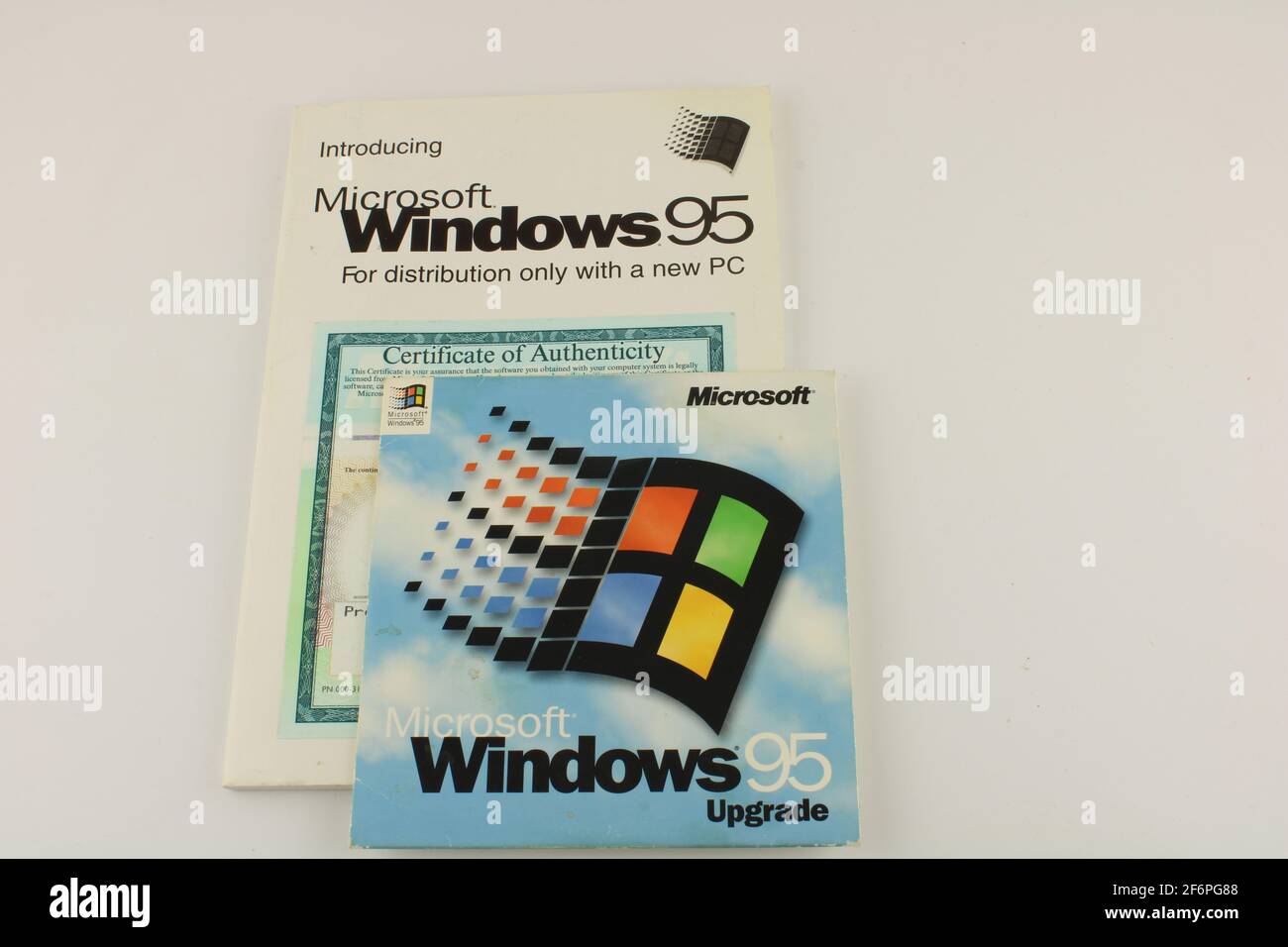 Windows 95 User manual and software Stock Photo