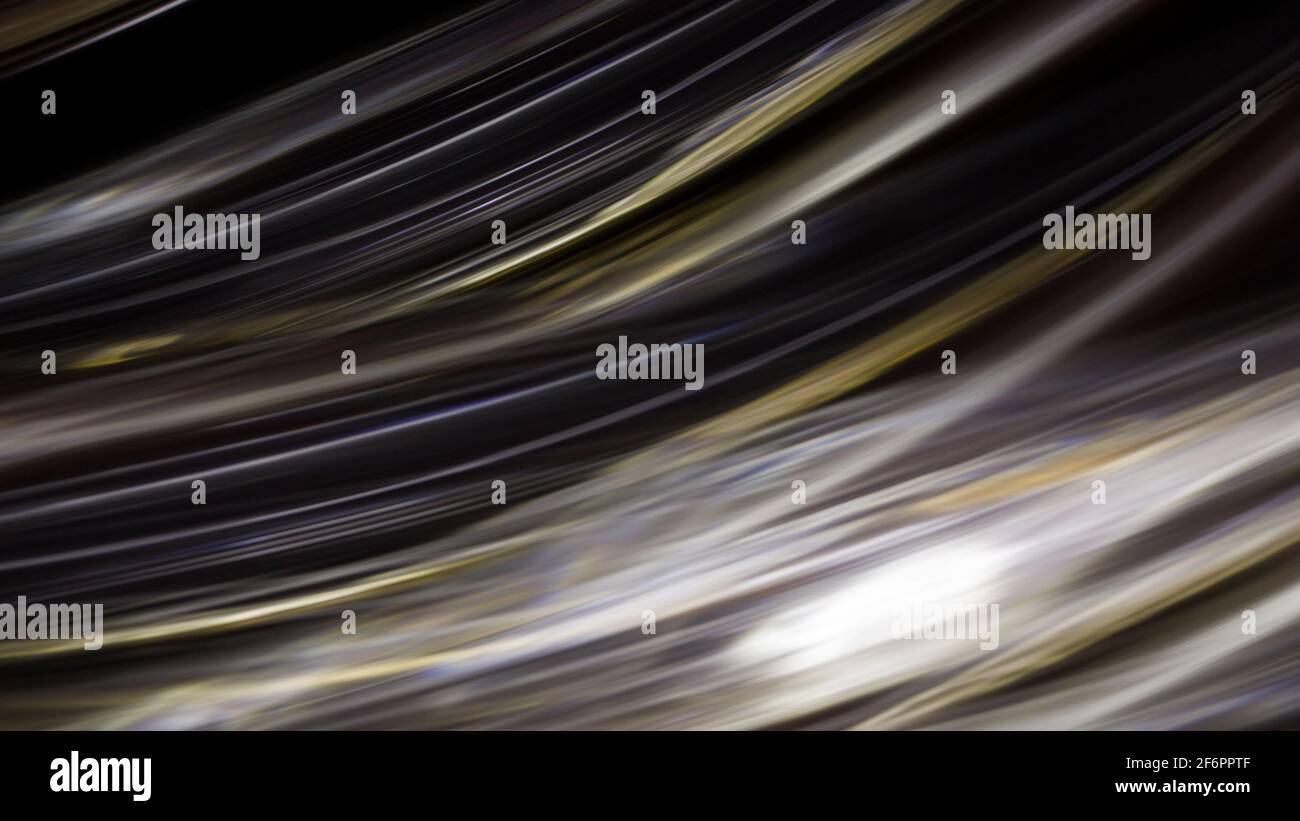 Gold and silver light curve lines on a black background Stock Photo - Alamy