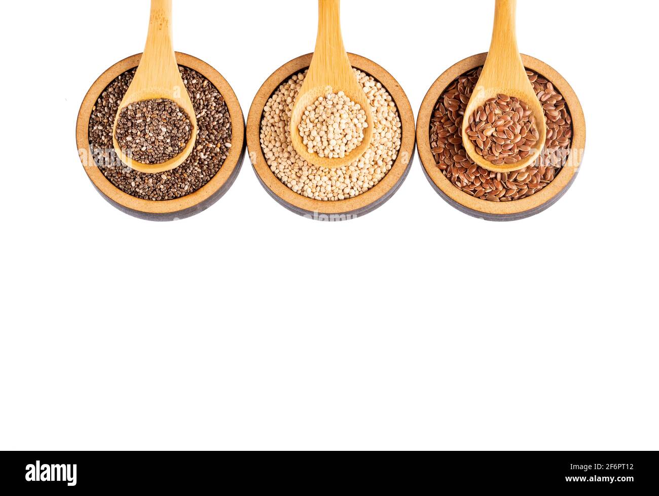 Picture of Quinoa, flaxseed and chia - Organic seeds. Superfoods Stock Photo - Alamy