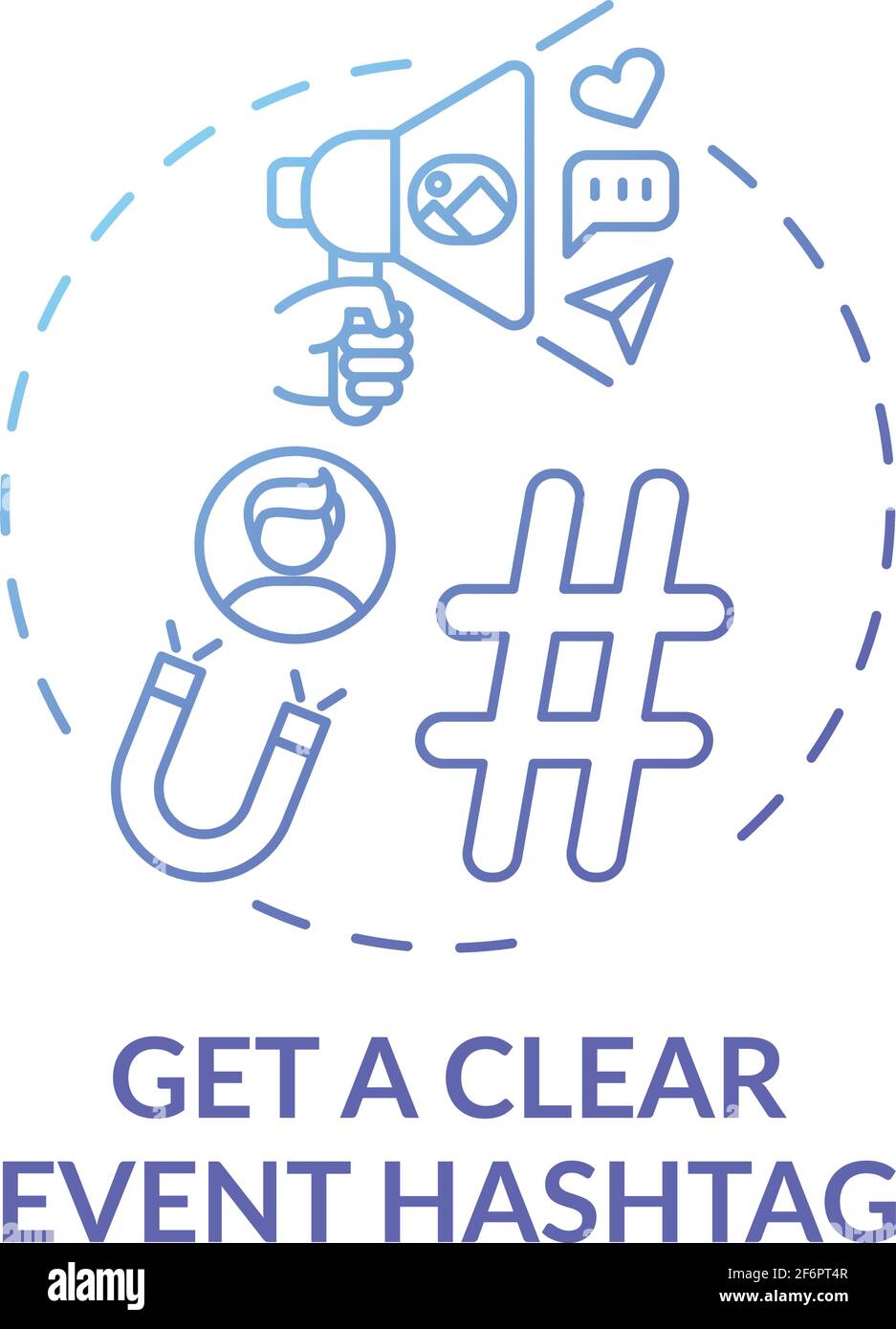 Getting clear event hashtag concept icon Stock Vector Image & Art - Alamy