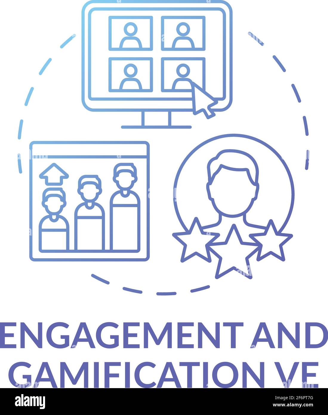 Engagement and gamification VE concept icon Stock Vector Image & Art ...