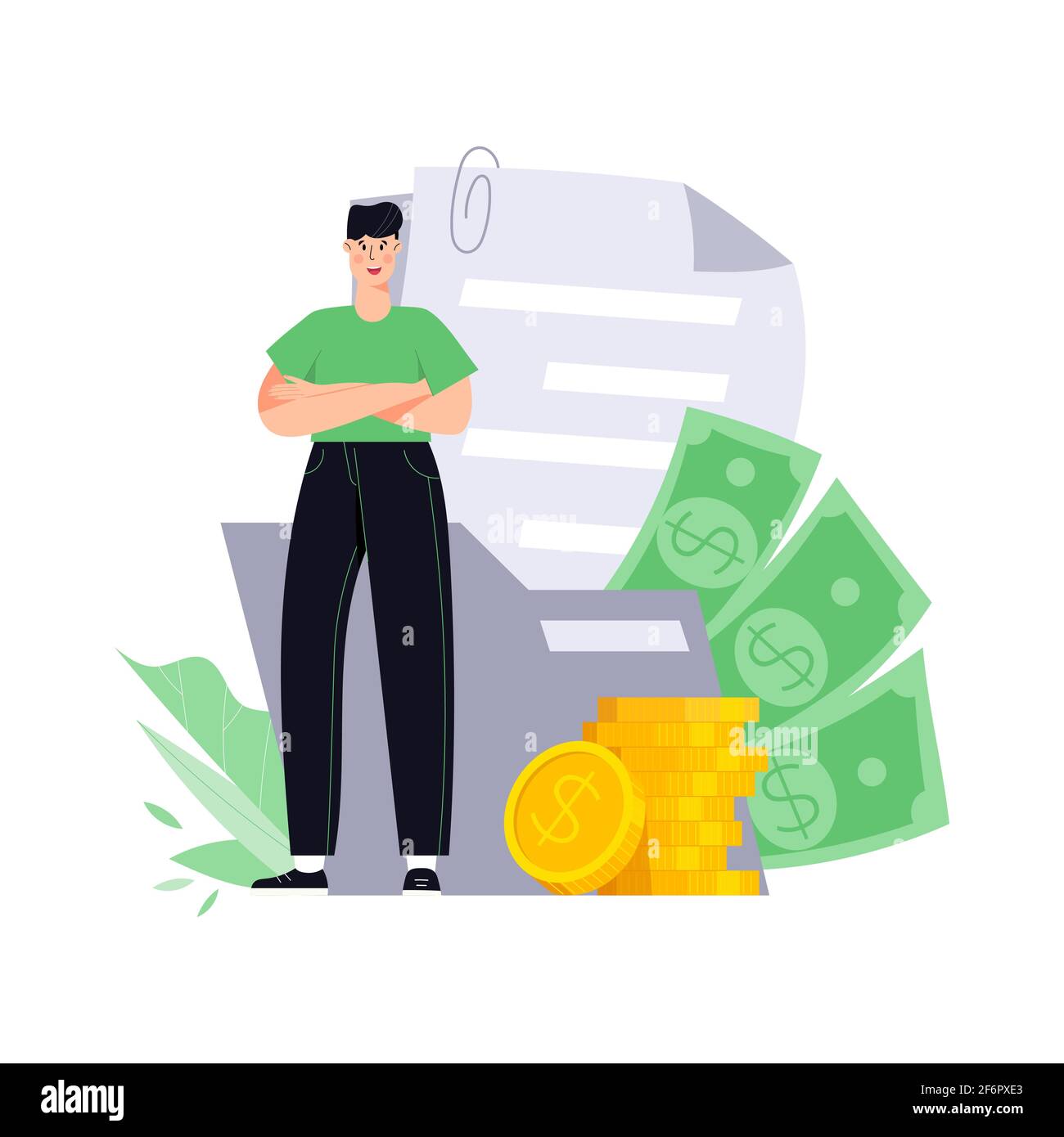 Documents to money Stock Vector Image & Art - Alamy