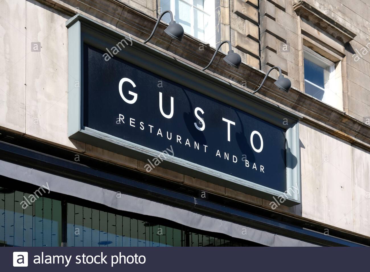 Gusto Bar and Restaurant, George Street, Edinburgh, Scotland Stock Photo