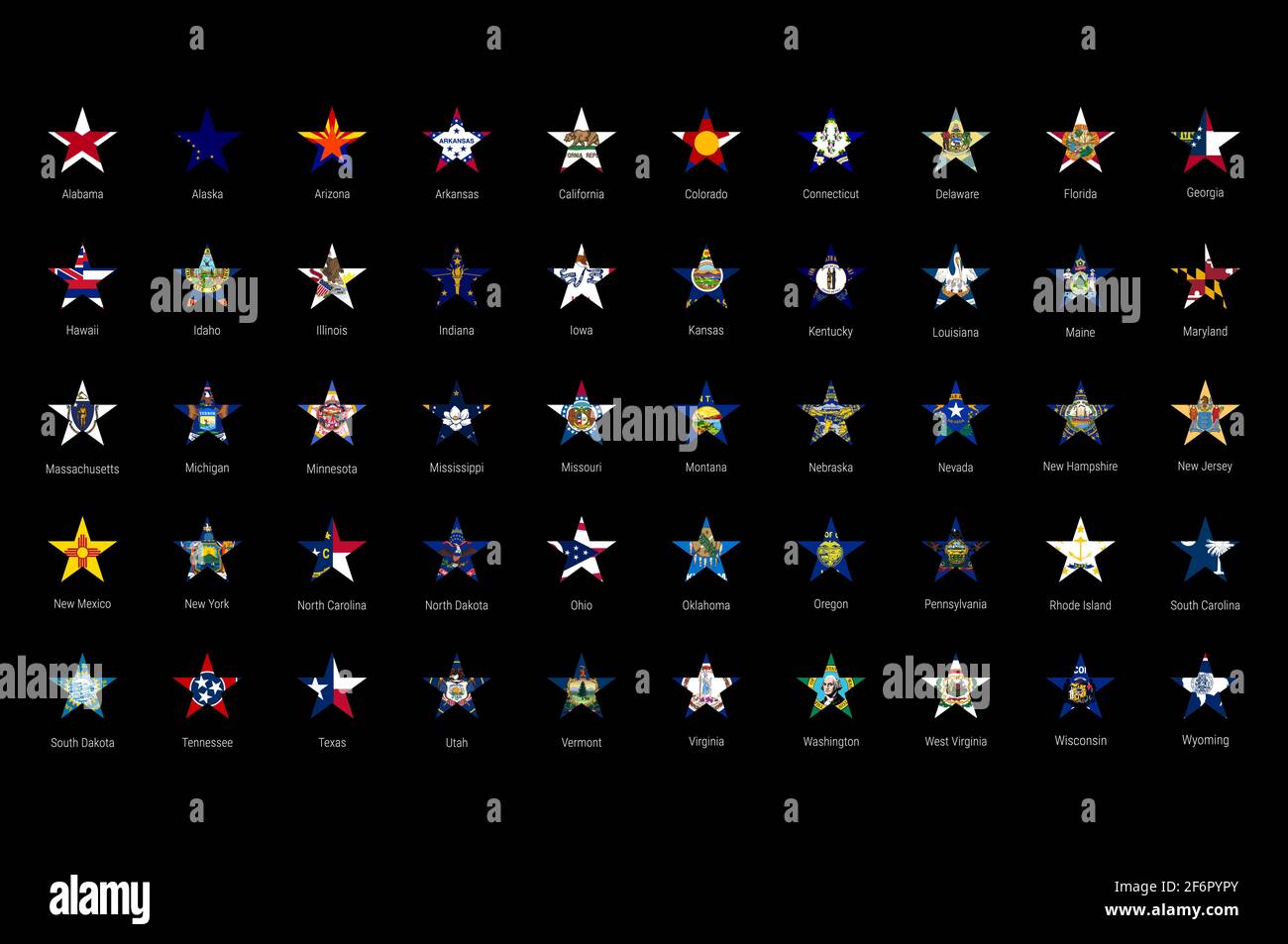 Usa American States All Flags In Alphabetical Order All 50 Us States Flags Set Star Shaped Flag Buttons With All The States Names Stock Photo Alamy Usa American States All Flags In Alphabetical Order All 50 Us States Flags Set Star Shaped Flag Buttons With All The States Names Stock Photo Alamy