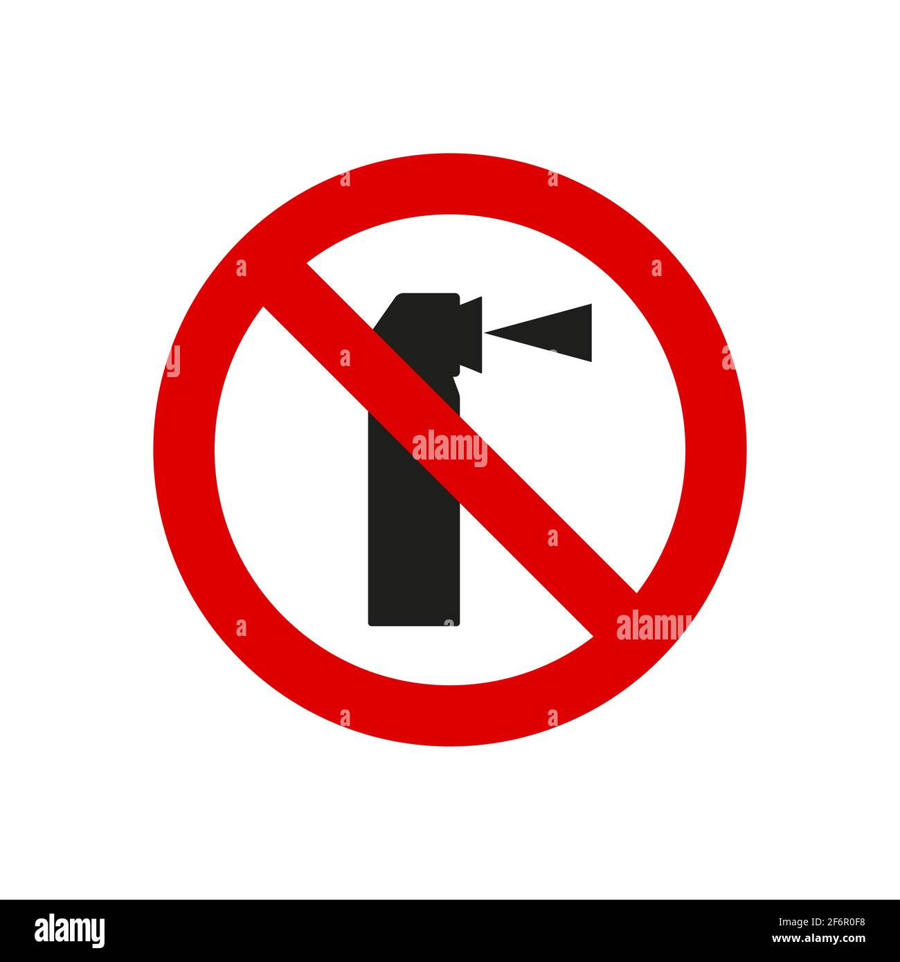 No pepper spray sign. Stop tear gas prohibition sign. illustration