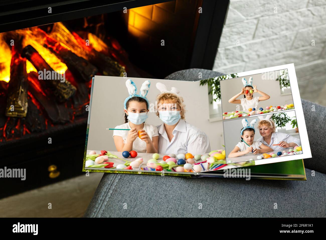 family photobook about easter Easter card with love Stock Photo Alamy
