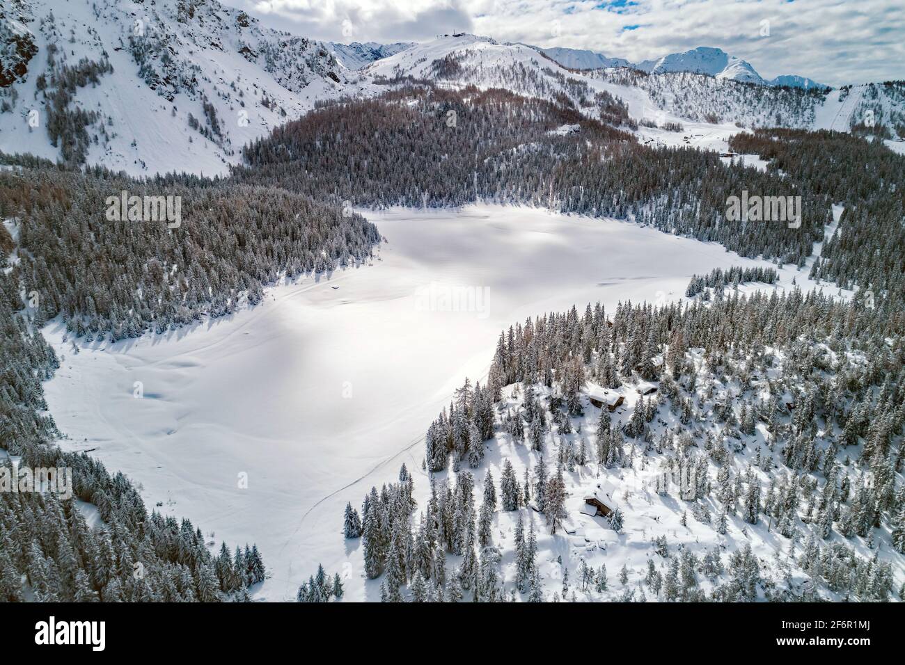 Aerial view snowy italian alps hi-res stock photography and images - Alamy