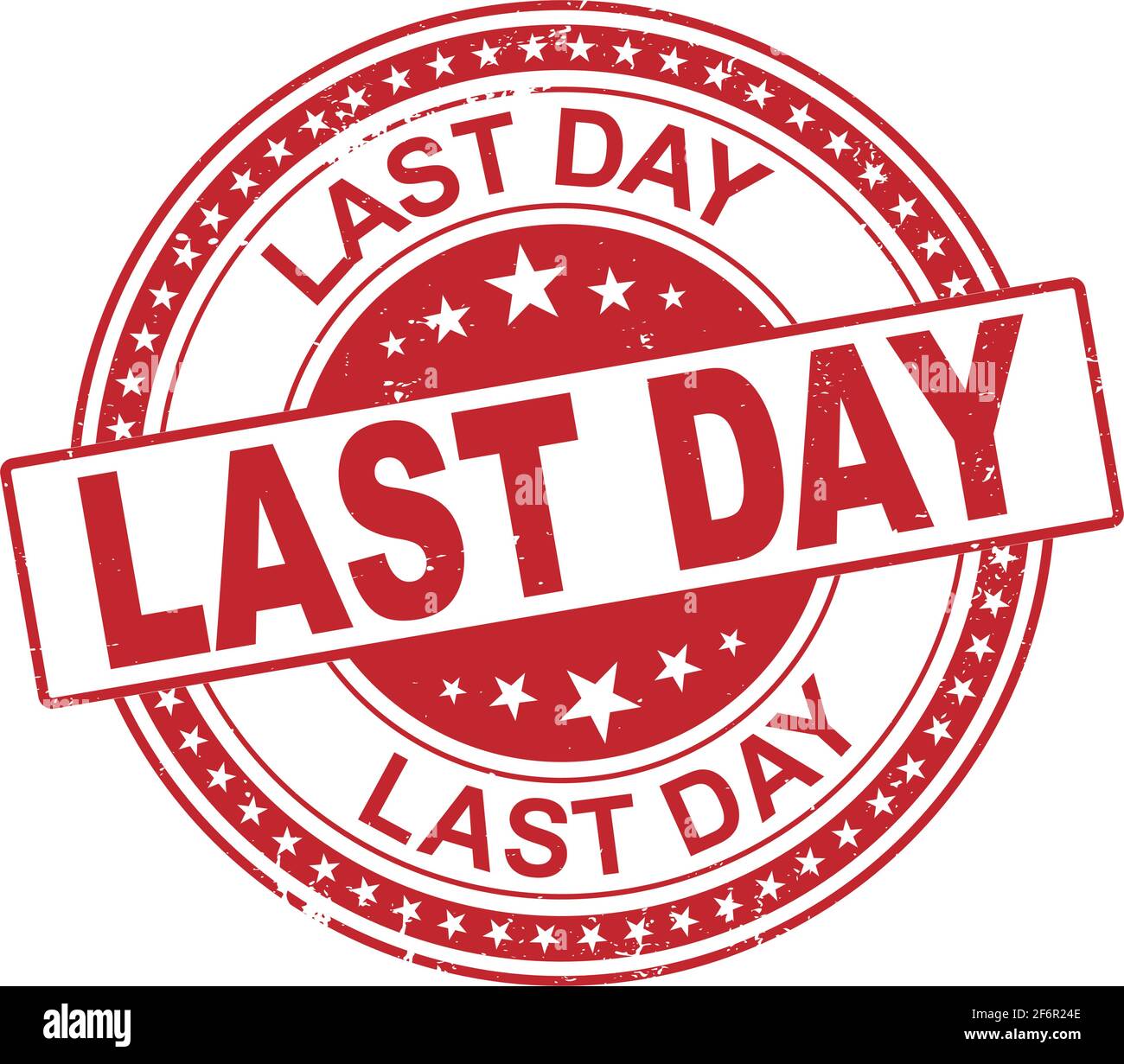 Stamp with text last day inside, vector illustration Stock Vector Image