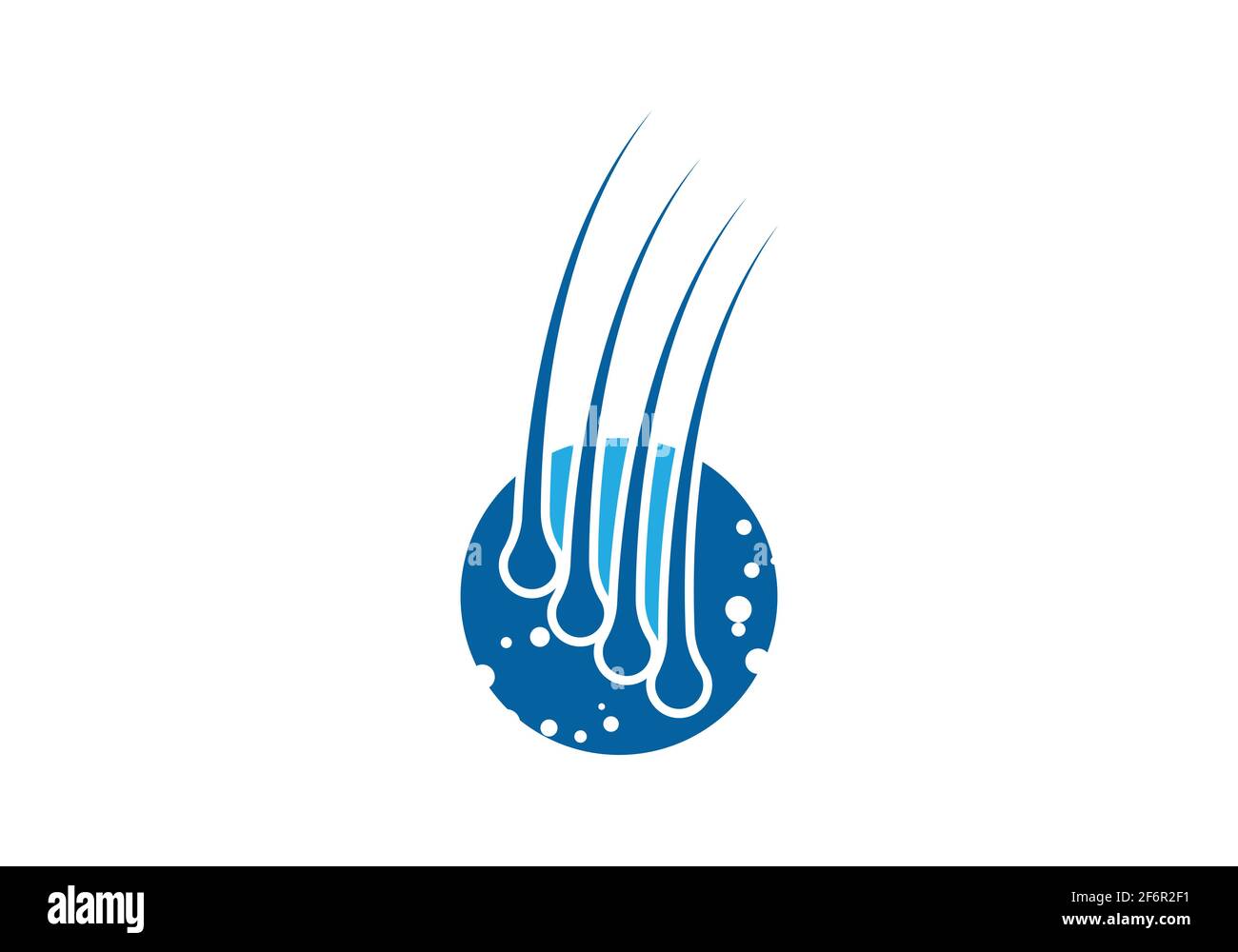 Hair treatments logo vector icon illustration template Stock Vector