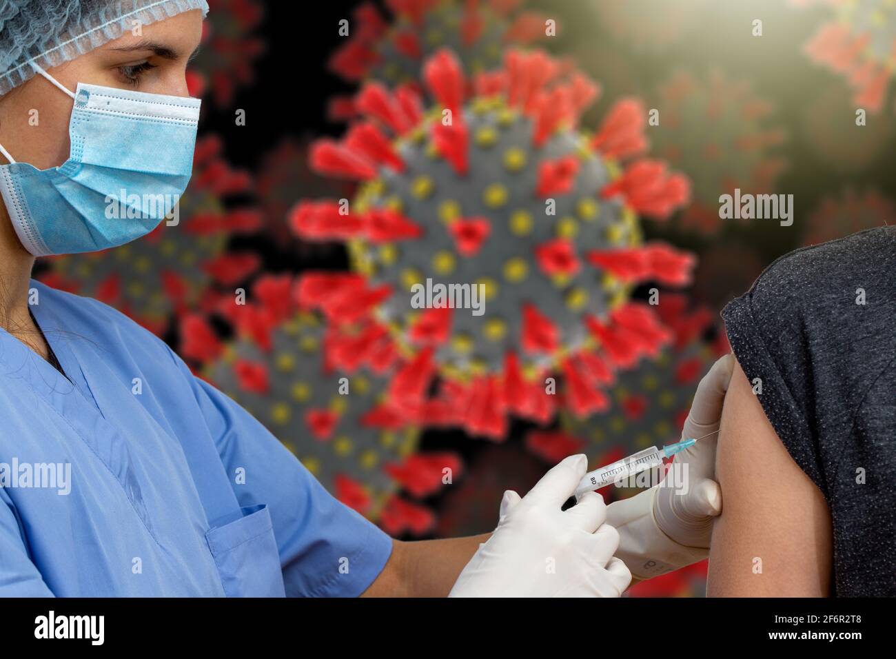 Nurse female patient mask hi-res stock photography and images - Alamy