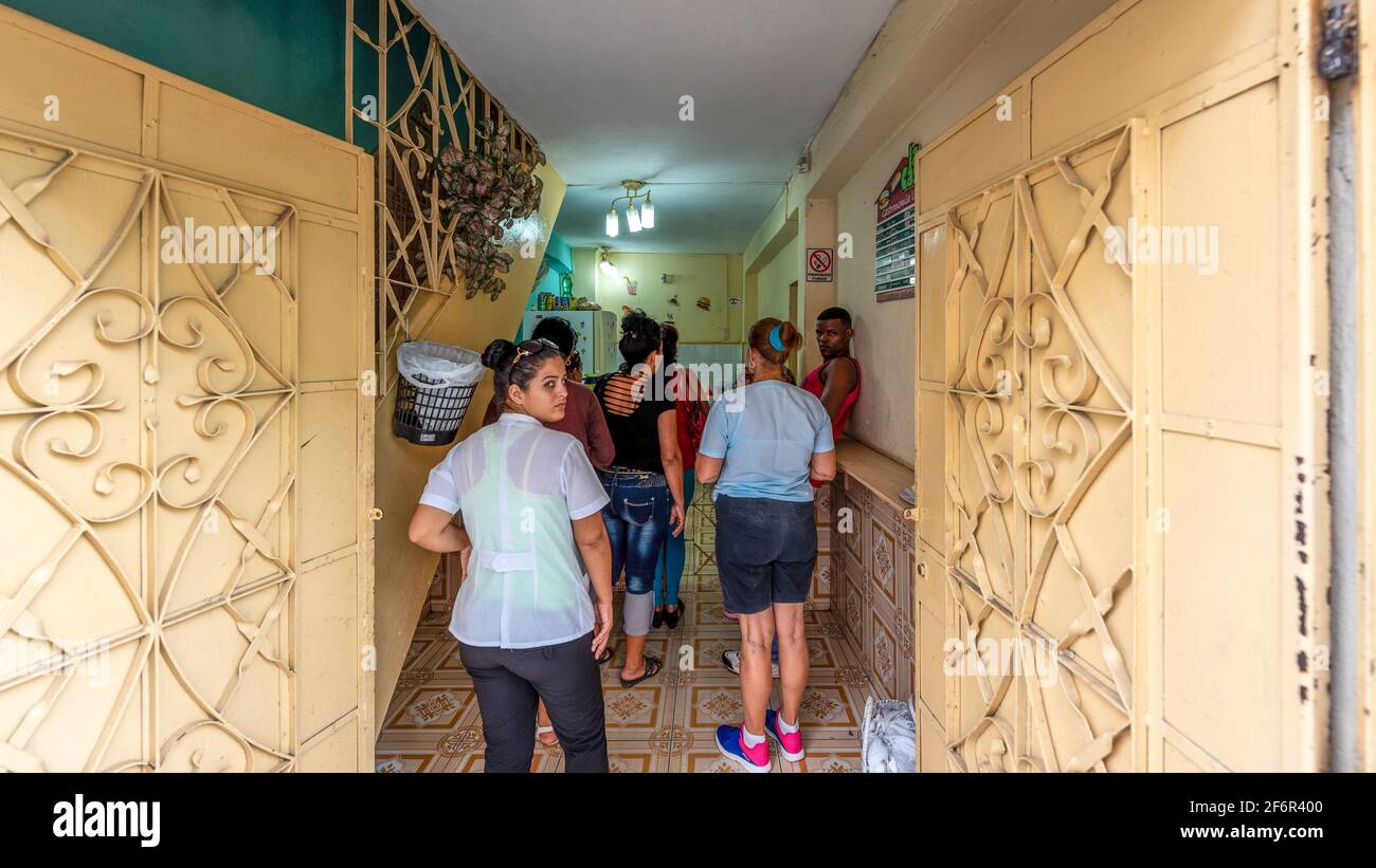 Daily life in Santa Clara, Cuba, year 2016 Stock Photo