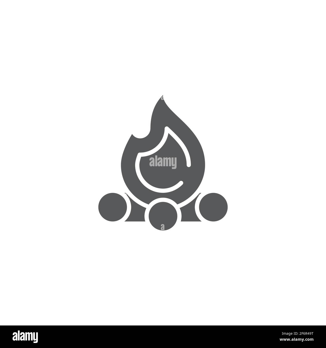 camping bonfire vector icon isolated background Stock Vector