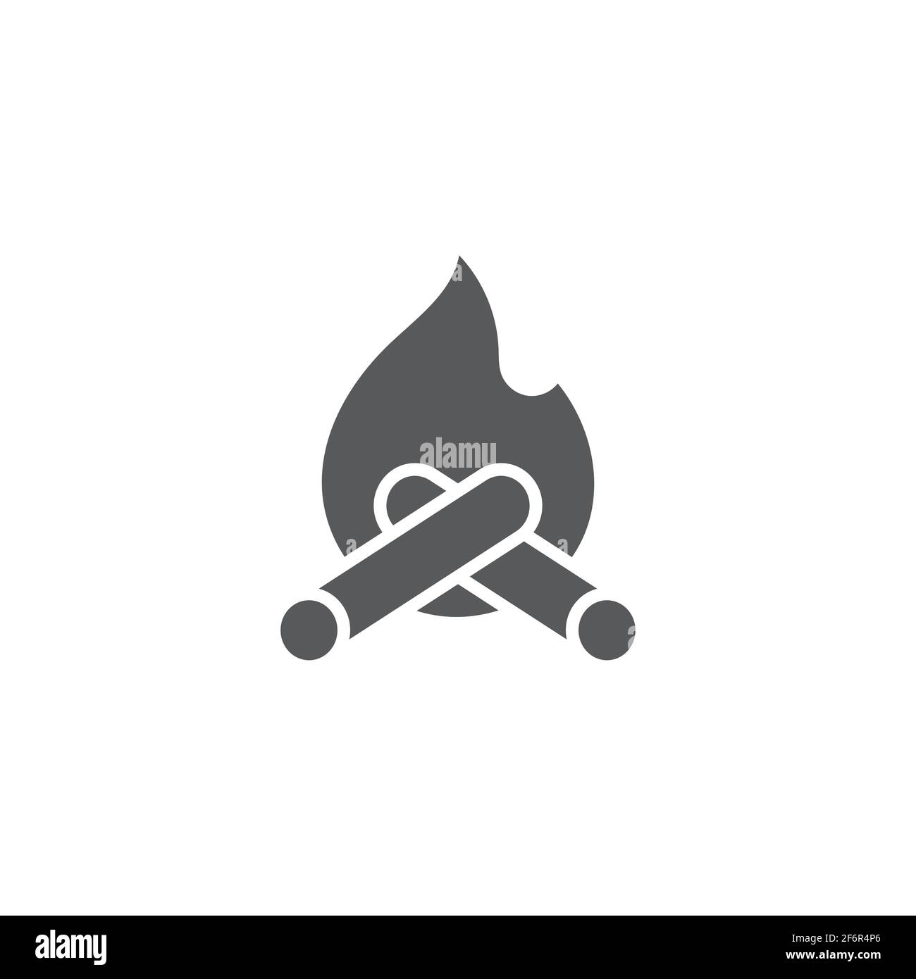 camping bonfire vector icon isolated background Stock Vector