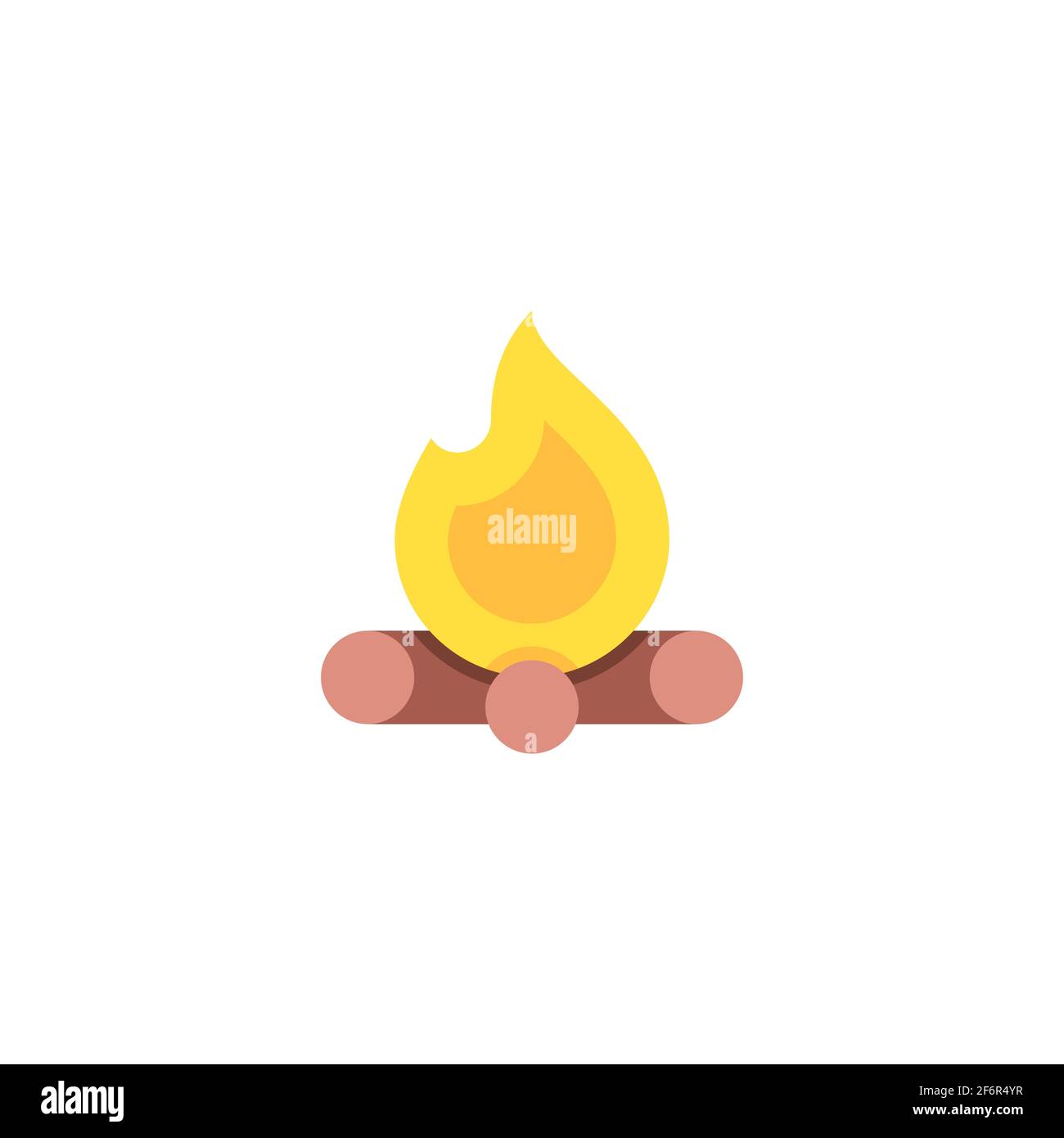 camping bonfire vector icon isolated background Stock Vector