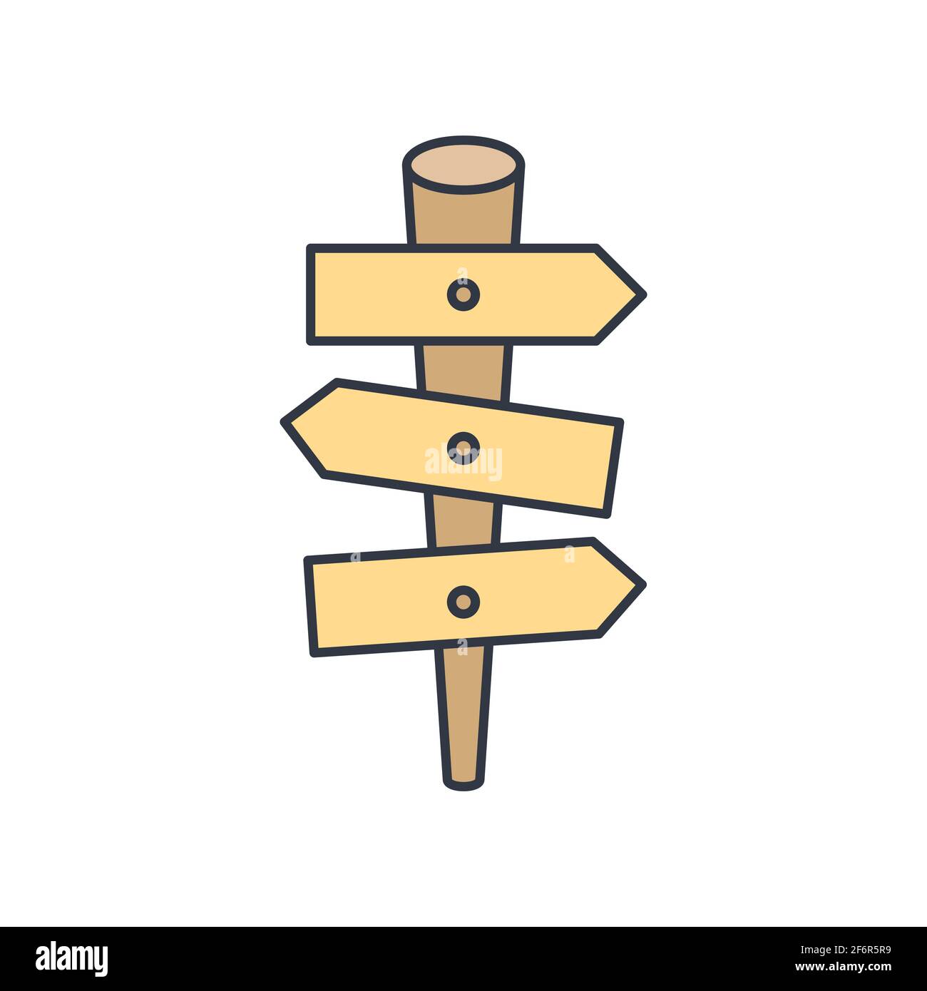 Cartoon outline blank street signs hi-res stock photography and images ...